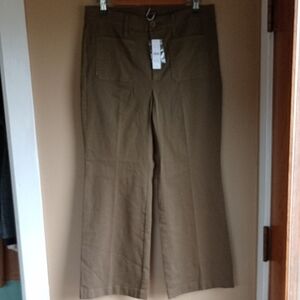 J.Crew Army Green Wide-Leg Pants Size 30 New with Tag